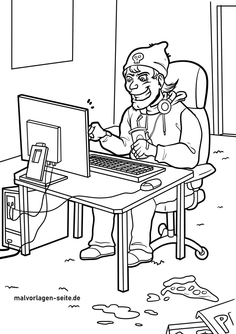 spielerischer-gamer-am-computer-ausmalvorlage