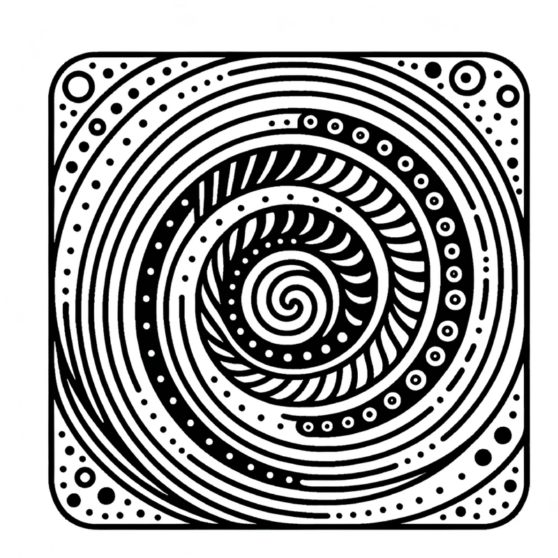 spiralförmiges-muster-ausmalvorlage