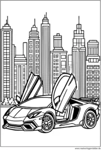 sportwagen-fluegeltueren-ausmalbild