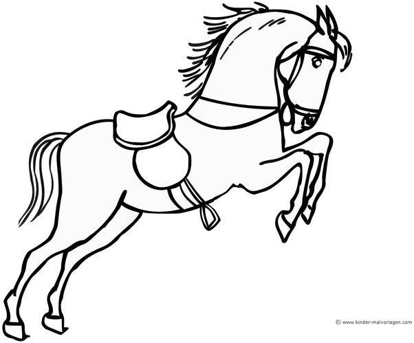 springendes-pferd-ausmalvorlage