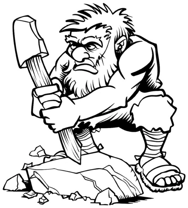 steinzeitmensch-mit-werkzeug-und-felsen