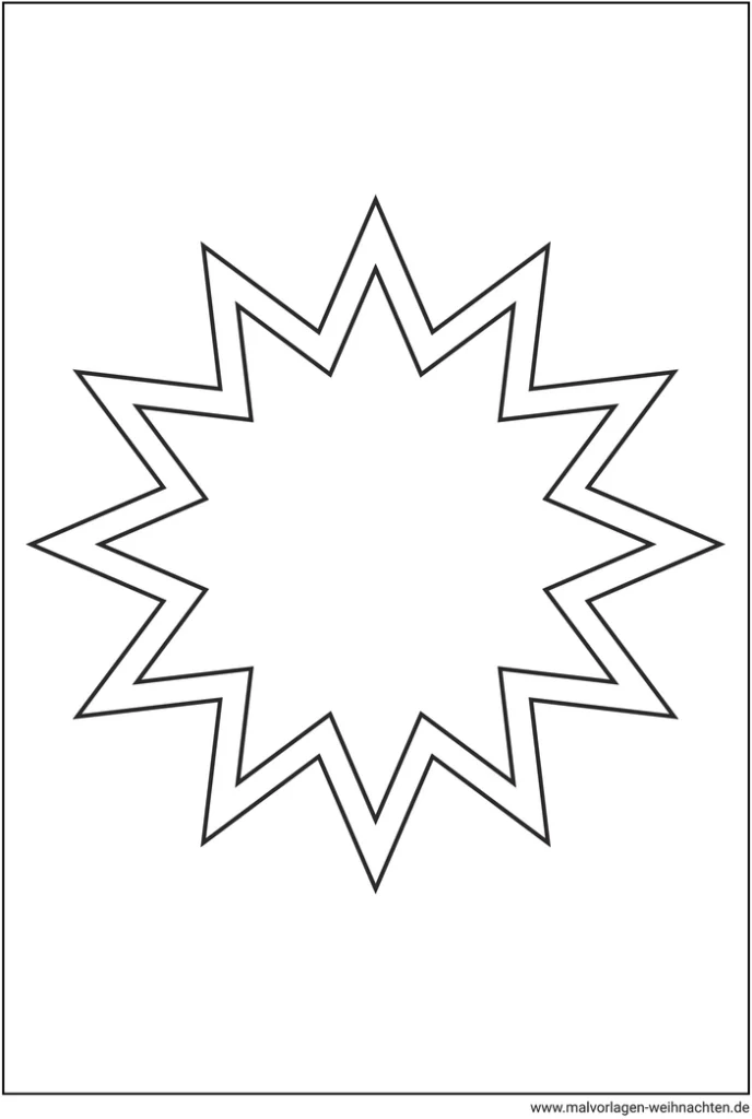stern-mit-12-zacken-ausmalvorlage