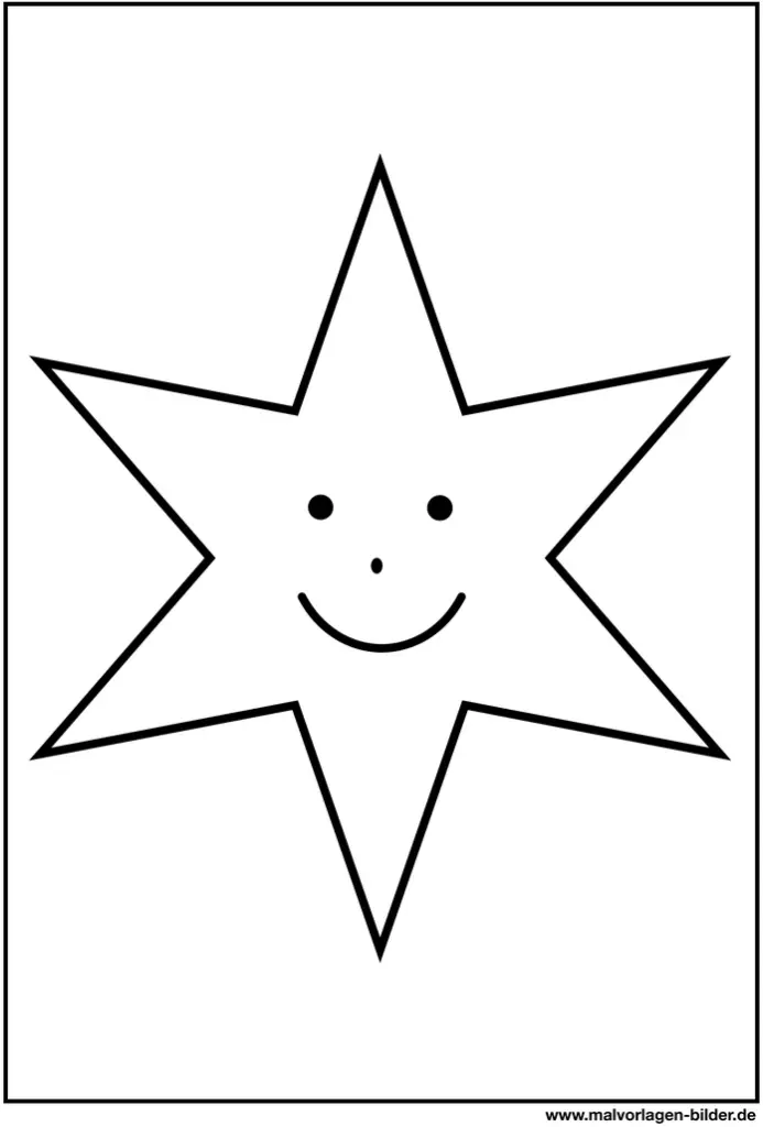 stern-mit-laechelndem-gesicht-malen-ausmalvorlage