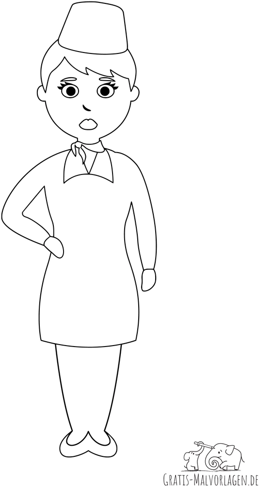 stewardess-beruf-berufe-ausmalen