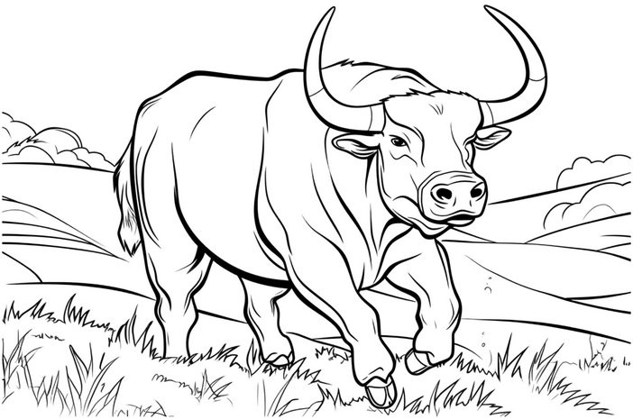 stier-in-der-natur-ausmalvorlage