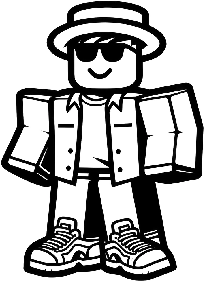 stylische-roblox-figur-ausmalvorlage