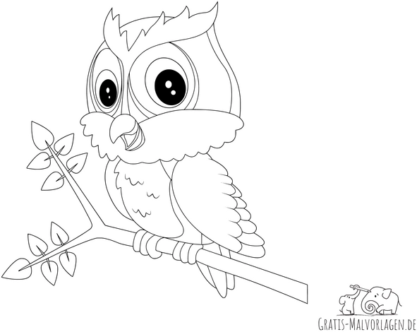 suesse-eule-auf-ast-malen