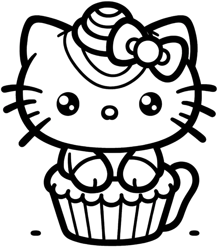 suesse-katze-auf-cupcake-malvorlage