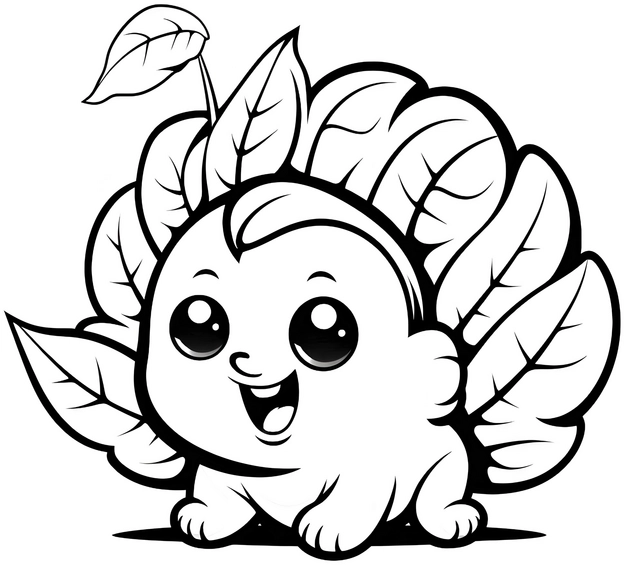 suesse-malvevorlage-mit-blaettern