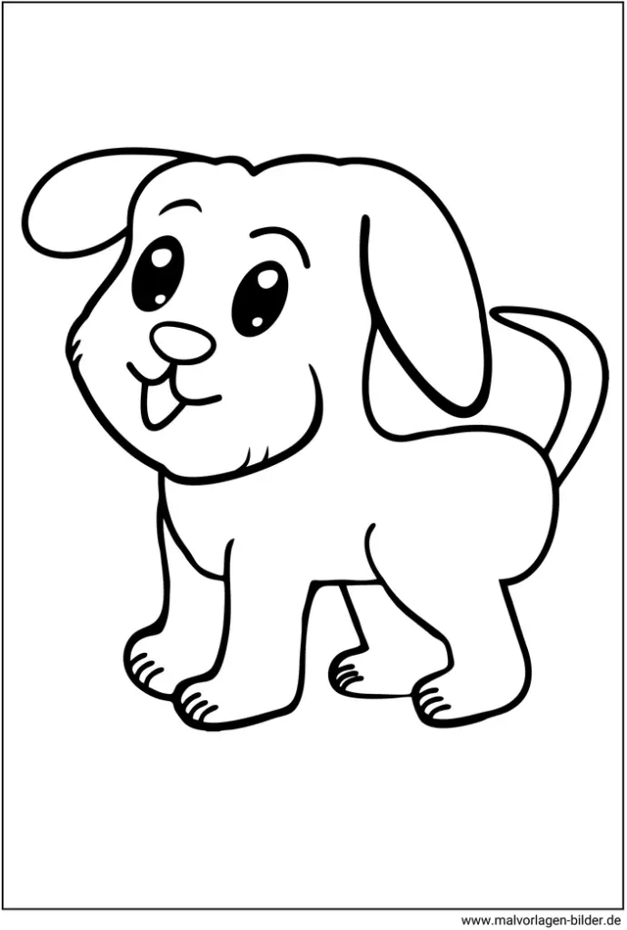 suesser-hund-malvorlage-kostenlos