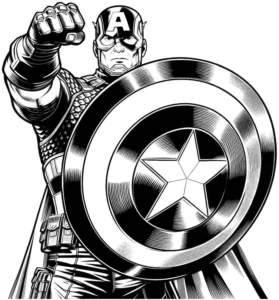 superheld-mit-schild-ausmalvorlage