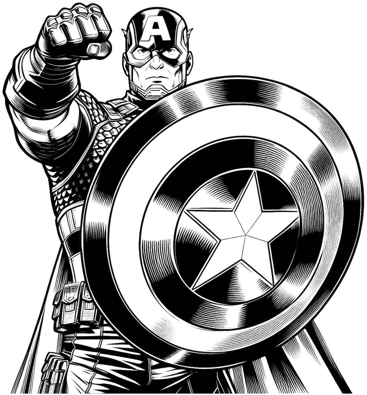 superheld-mit-schild-ausmalvorlage