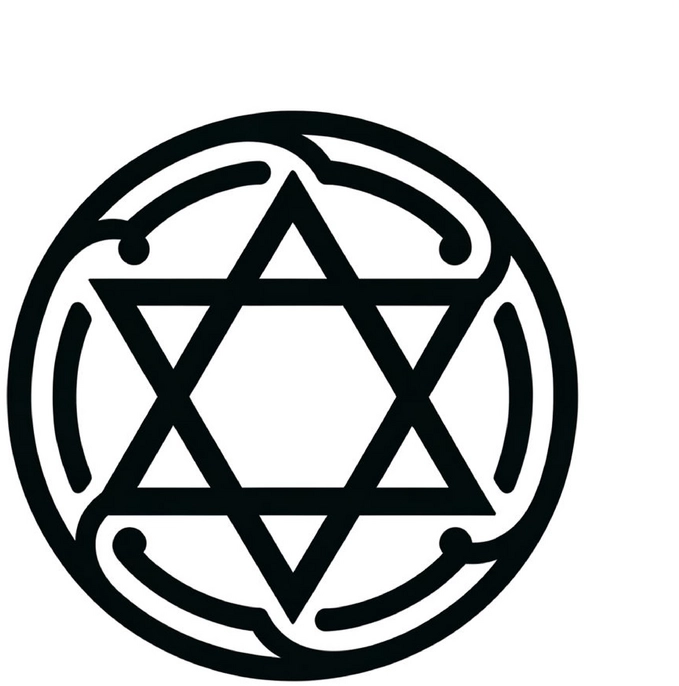 symbol-mit-sechszackigem-stern-ausmalen