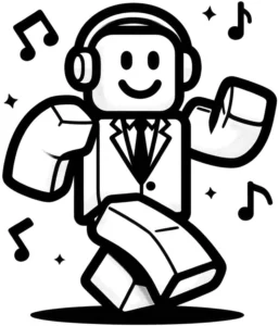 tanzender-charakter-mit-musiknoten-malen