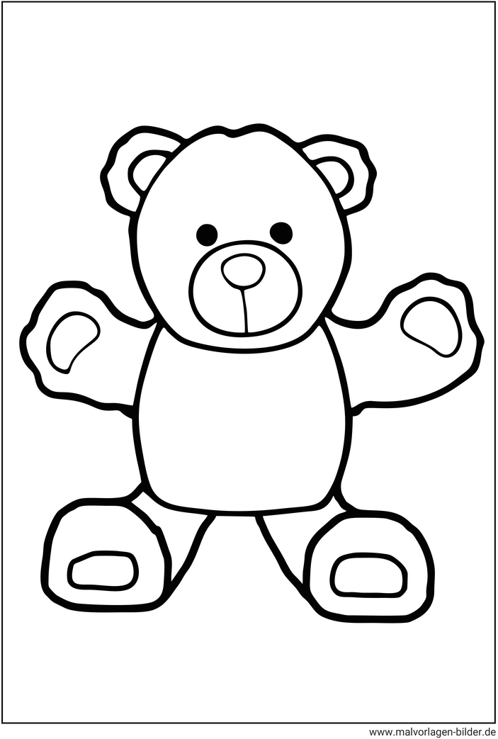 teddy-baer-ausmalvorlage-fuer-kinder