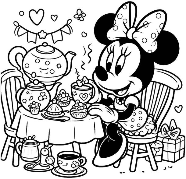 teeparty-mit-minnie-maus-und-herzchen