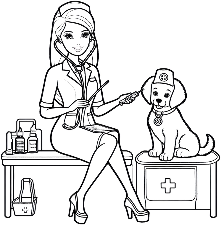 tierarzt-hund-ausmalbild