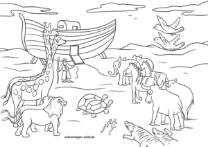 tiere-in-der-arche-noah-ausmalvorlage