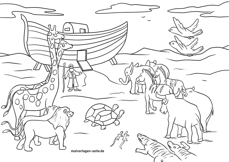 tiere-in-der-arche-noah-ausmalvorlage