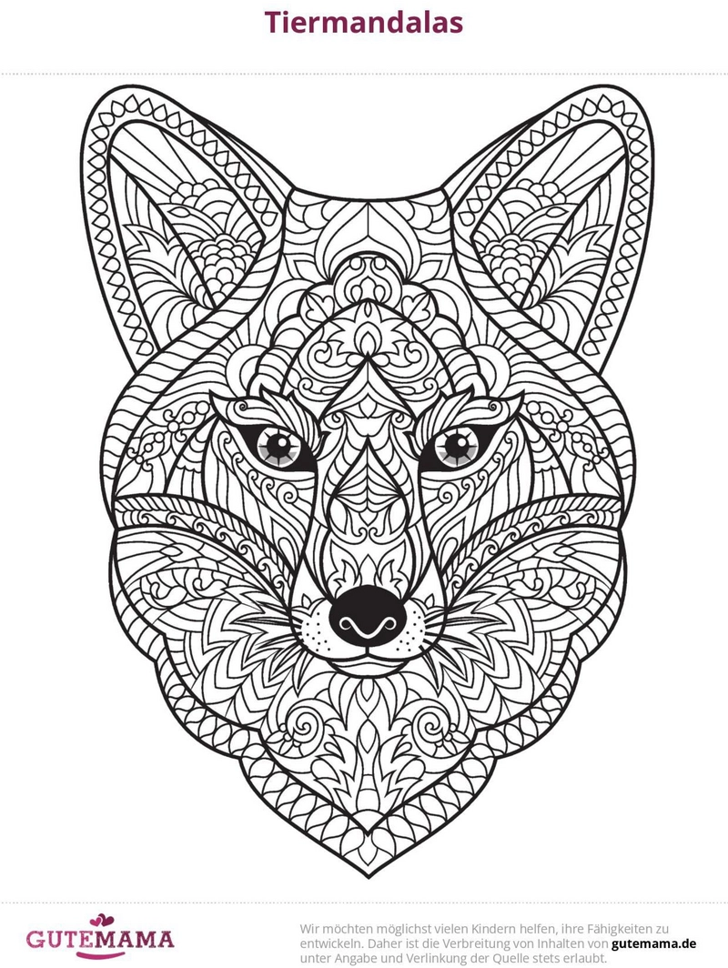 tiermandala-fuchs-ausmalvorlage