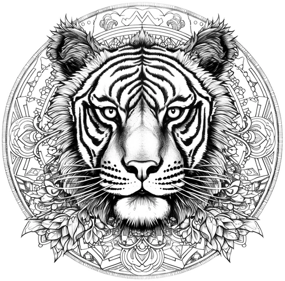 tiger-im-mandala-stil-malvorlage