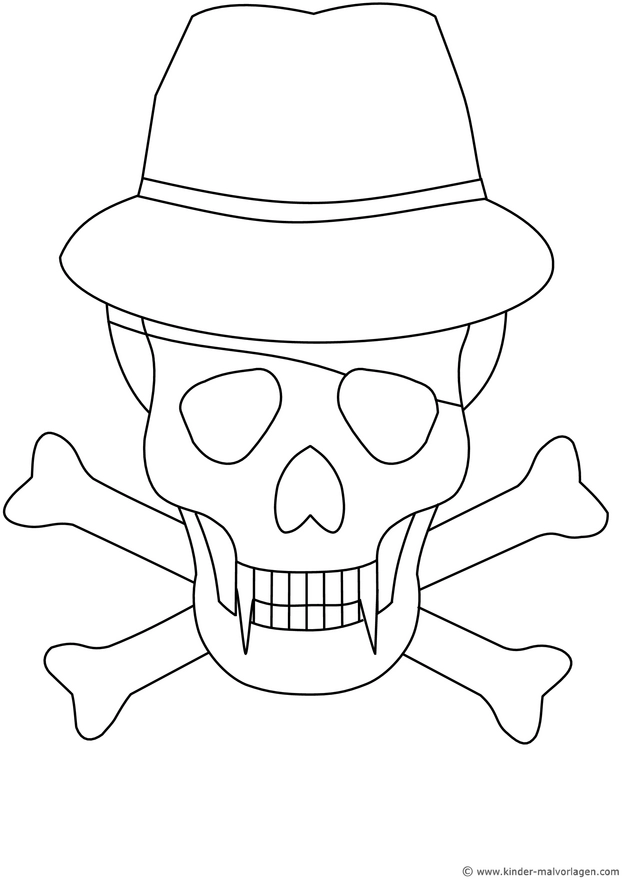 totenkopf-mit-hut-halloween-malen