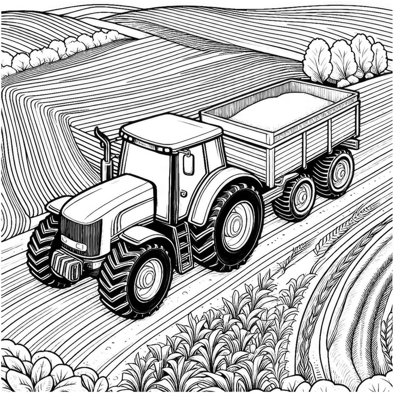traktor-auf-dem-feld-ausmalbild