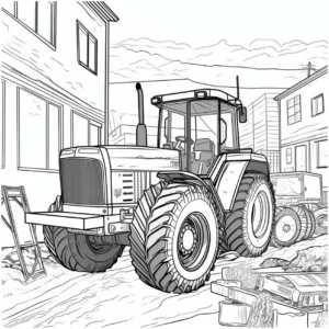 traktor-im-hinterhof-ausmalvorlage