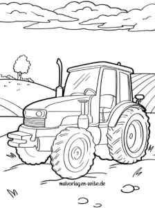 traktor-in-der-landwirtschaft-ausmalvorlage