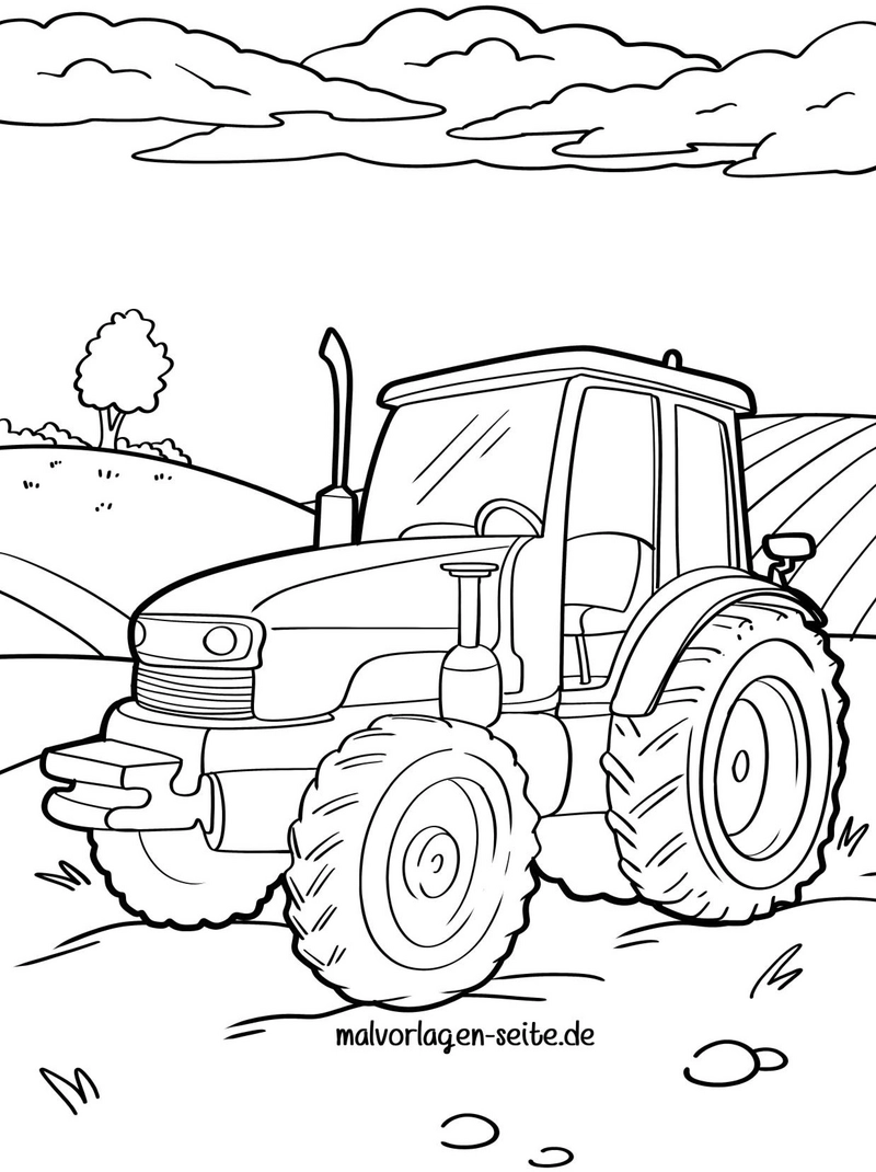 traktor-in-der-landwirtschaft-ausmalvorlage