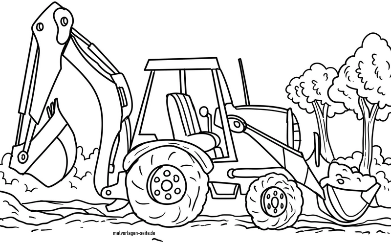traktor-mit-bagger-ausmalvorlage