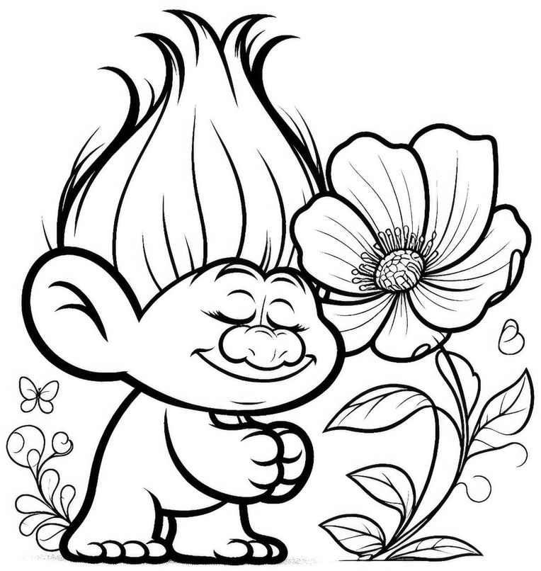 troll-blume-ausmalbild-vorlage