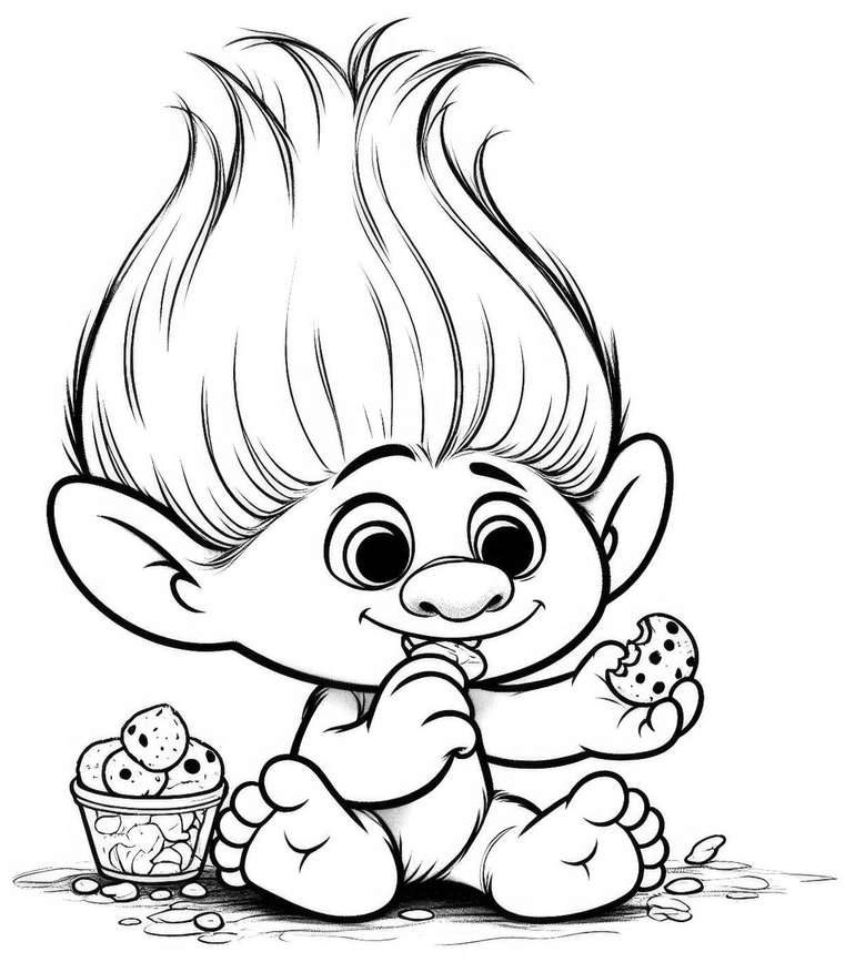 troll-mit-keksen-ausmalvorlage