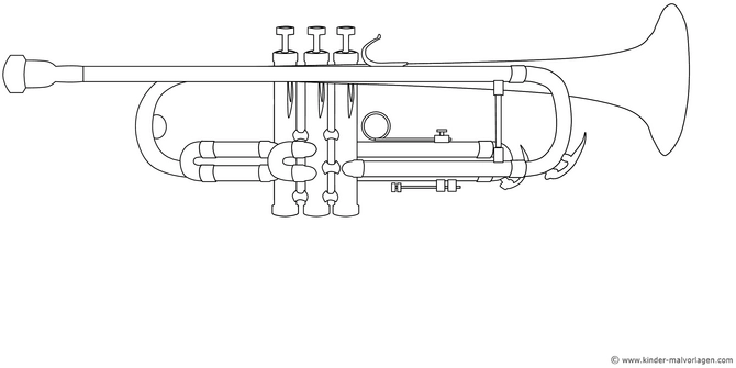 trompete-ausmalbild-kreativ-gestalten