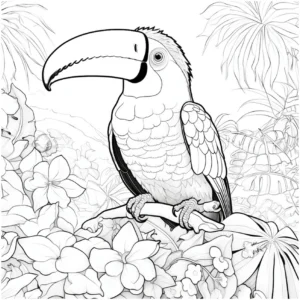 tukan-im-dschungel-malen-ausmalvorlage