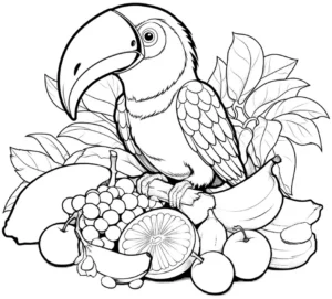 tukan-mit-fruechten-ausmalvorlage
