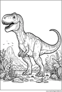 tyrannosaurus-rex-ausmalvorlage-fuer-kinder