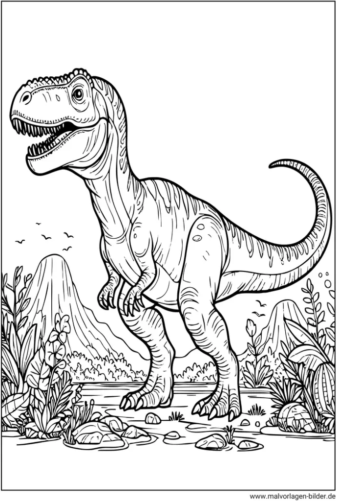 tyrannosaurus-rex-ausmalvorlage-fuer-kinder