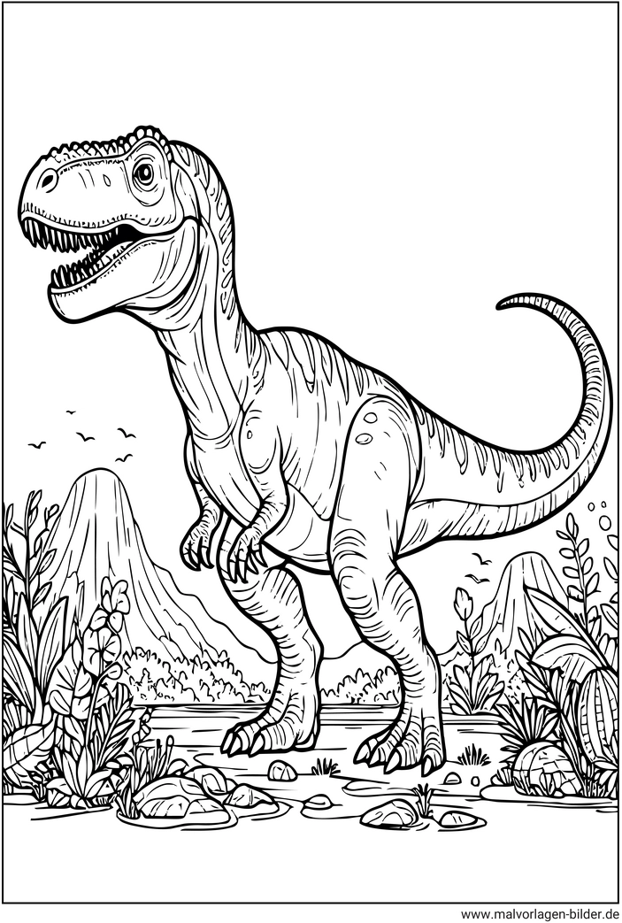 tyrannosaurus-rex-ausmalvorlage-fuer-kinder