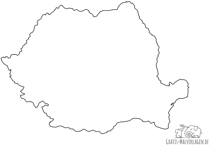 umriss-von-rumaenien-malvorlage