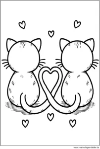 verliebte-katzen-mit-herz-ausmalvorlage
