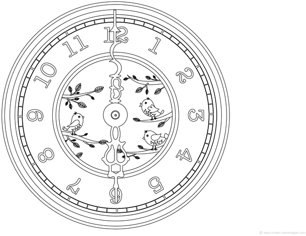 vogel-auf-uhr-malvorlage