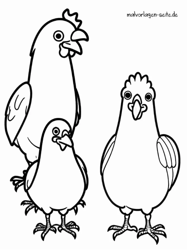 vogel-ausmalvorlage-huehner-hahn
