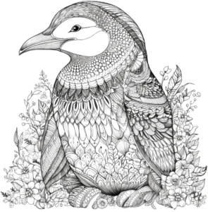vogel-mit-blumen-ausmalvorlage