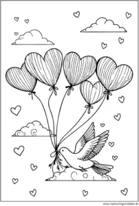 vogel-mit-herzluftballons-ausmalvorlage