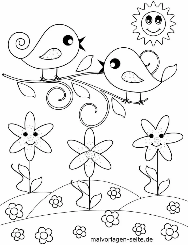 vogel-und-blumen-malen-mit-kids