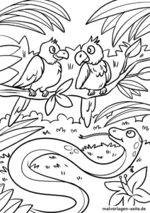 vogel-und-schlange-im-dschungel
