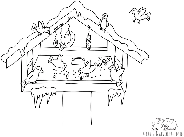 vogelhaus-im-winter-mit-voegeln-und-leckereien