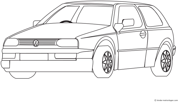 volkswagen-golf-auto-malvorlage