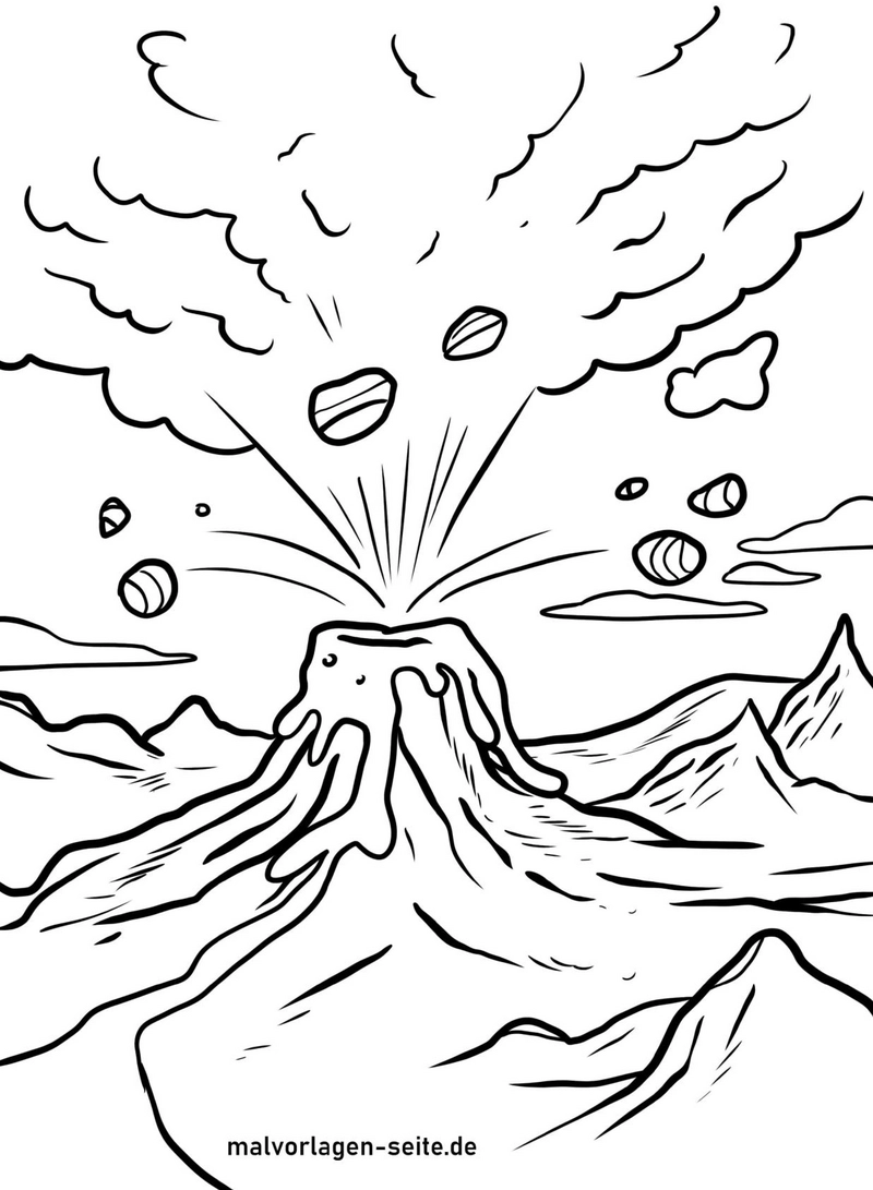 vulkan-ausbruch-malvorlage-naturphaenomene